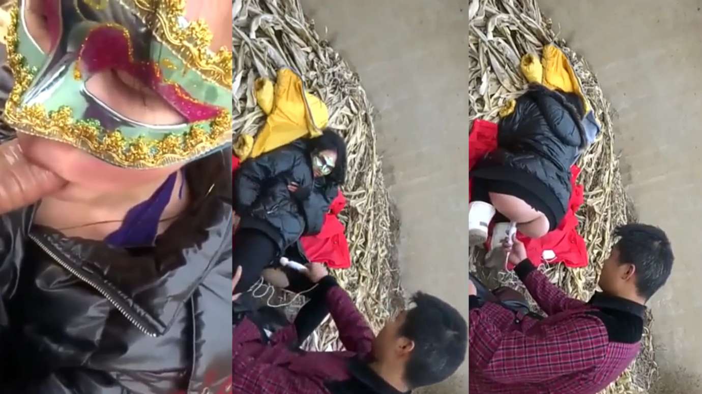 农村少妇和老公在田间干枯的蓄水池里啪啪-精品力荐